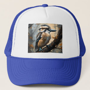 Gorra De Camionero Carcajada encantadora: Kookaburra en pintura al ac