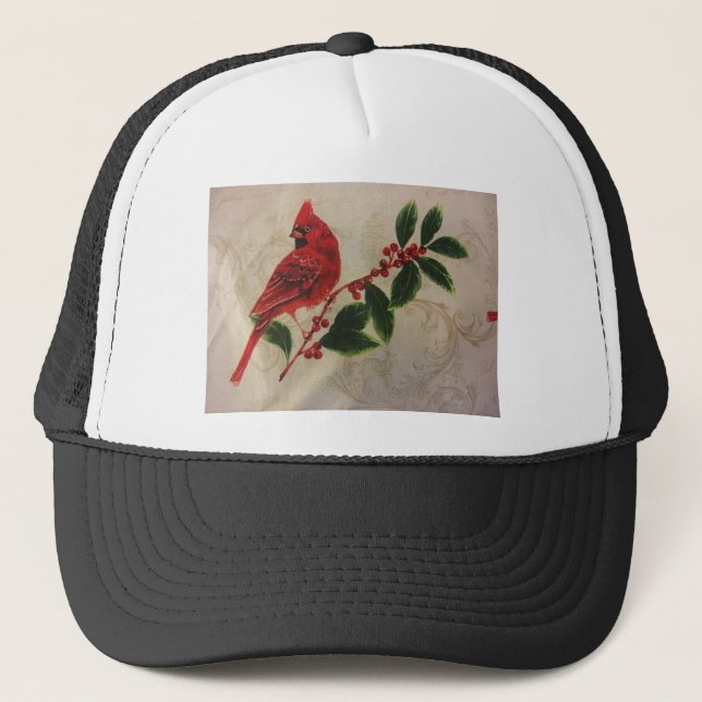 Gorra De Camionero Cardenal en Holly Bush (Anverso)