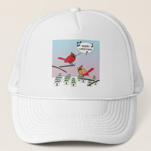 Gorra De Camionero Cardenal rojo curado canta Feliz Navidad