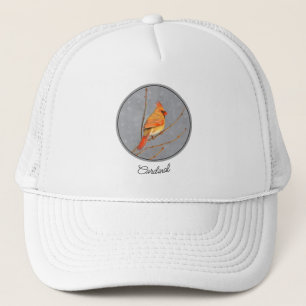 Gorra De Camionero Cardenal sobre pintura de bifurcaciones - Arte de 