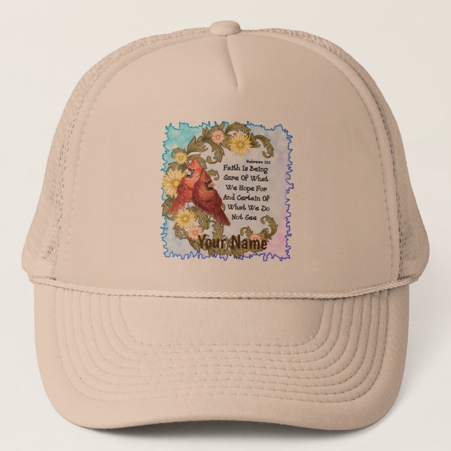 Gorra De Camionero Cardenales cristianos Nombre de costumbre de fe (Anverso)