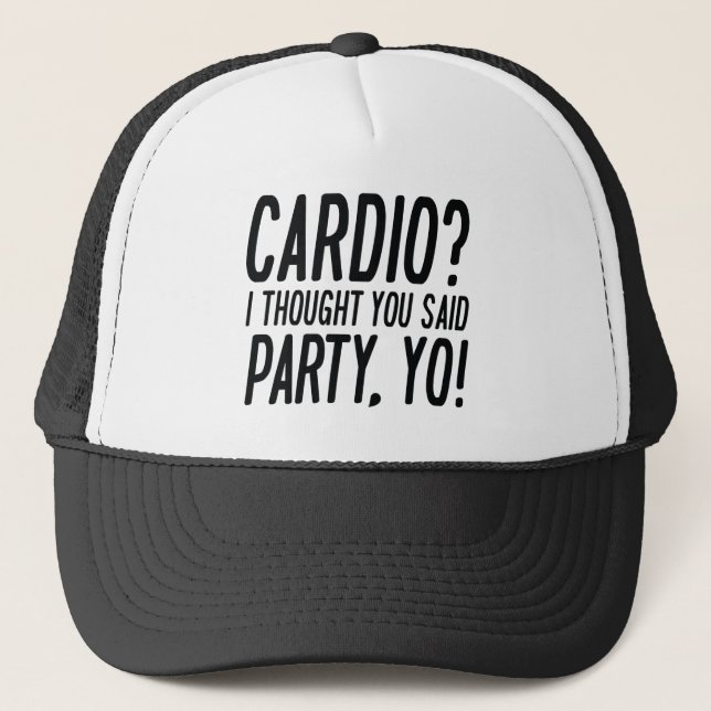 Gorra De Camionero Cardio Fiesta Yo (Anverso)