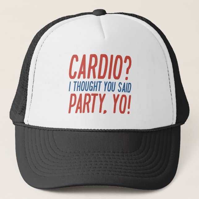 Gorra De Camionero Cardio Fiesta Yo (Anverso)