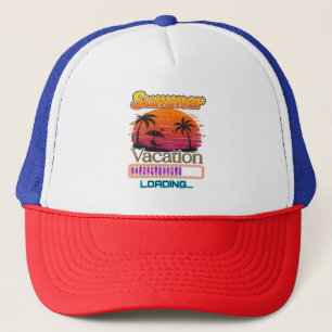 Gorra De Camionero Carga de Vacaciones Playa de Atardecer de Verano