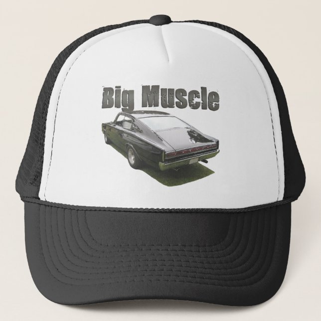 Gorra De Camionero Cargador de Dodge del negro 1967 (Anverso)