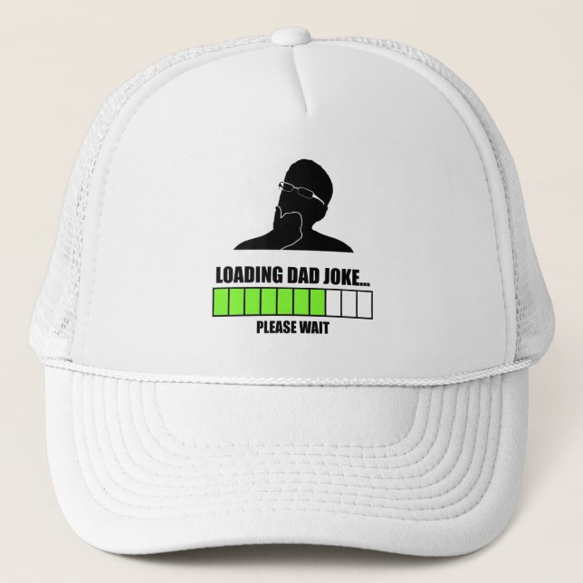 Gorra De Camionero Cargando Chiste de papá, espere (Anverso)