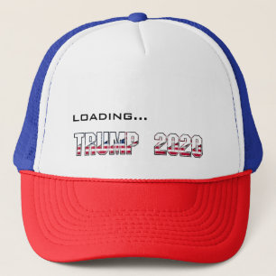 Gorra De Camionero Cargando la tipografía electoral de Trump 2020 en