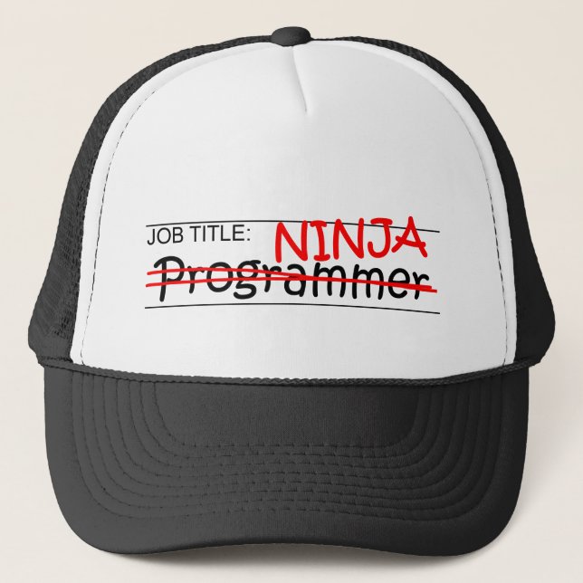 Gorra De Camionero Cargo Ninja - programador (Anverso)
