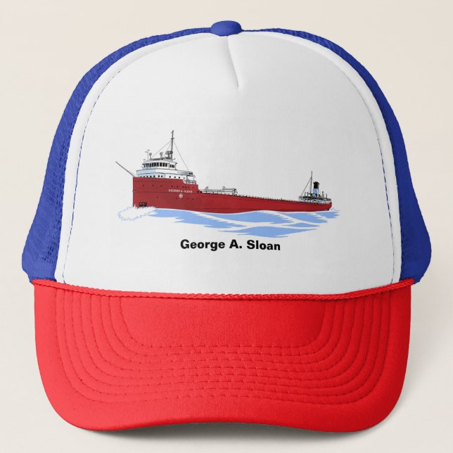 Gorra De Camionero Carguero de la región de los Grandes Lagos George  (Anverso)