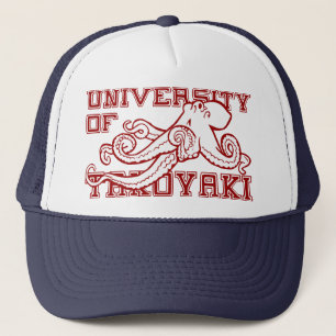 Gorra De Camionero Caricatura del pulpo japonés de la Universidad de