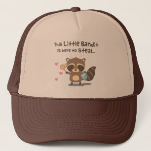 Gorra De Camionero Cariñoso Mapache Bandido Enmascarado Pequeño