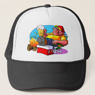 Gorra De Camionero Carne asada del cerdo del dibujo animado