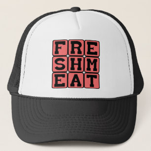 Gorra De Camionero Carne Fresca, Carne Cruda de Vaca
