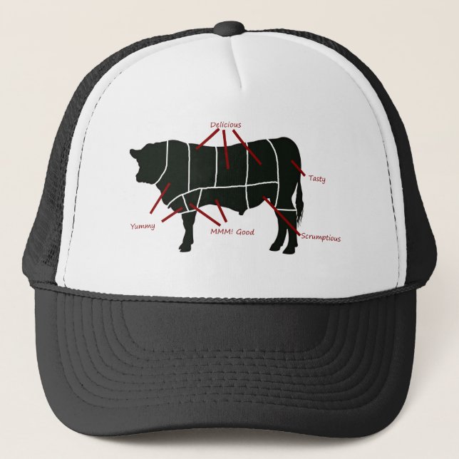 Gorra De Camionero Carnicería de Carne - ¡Sabrosa Y deliciosa carne d (Anverso)