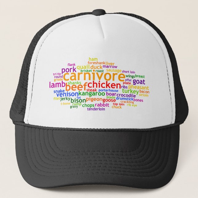 Gorra De Camionero Carnívoro Wordle (Anverso)