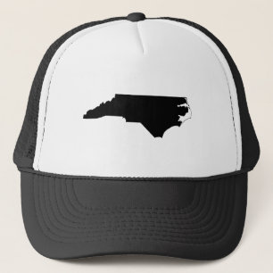 Gorra De Camionero Carolina del Norte en blanco y negro
