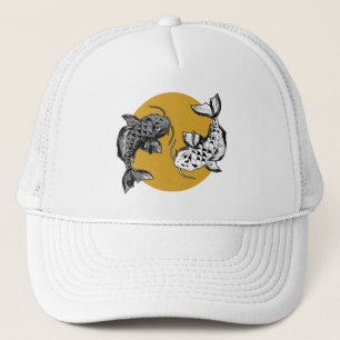 Gorra De Camionero Carpas de Koi Sun doradas