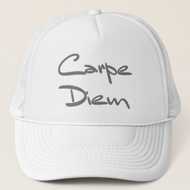 Gorra De Camionero CARPE DIEM Moderno Guay Textos (Anverso)