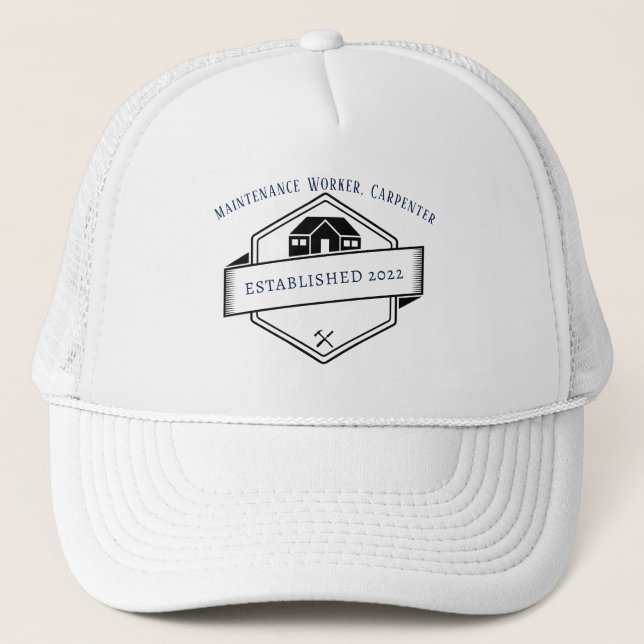 Gorra De Camionero Carpintero, Trabajador de mantenimiento, Carpinter (Anverso)