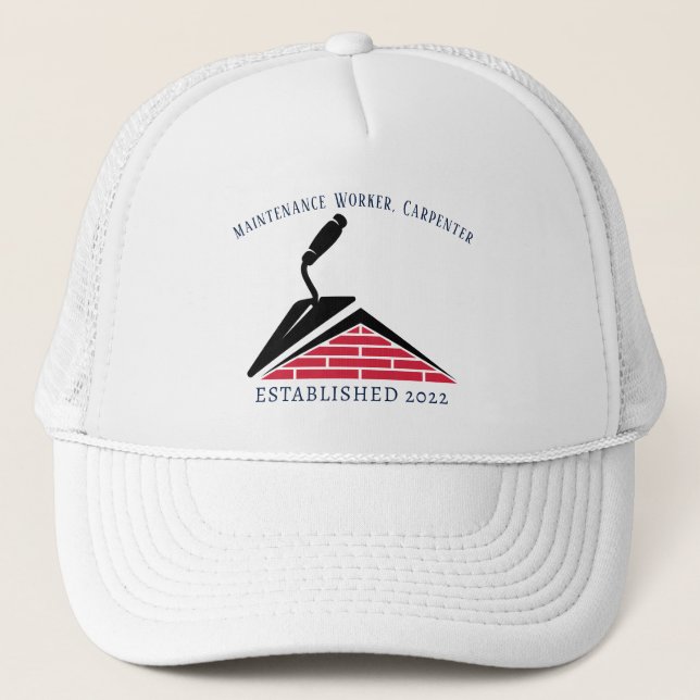 Gorra De Camionero Carpintero, Trabajador de mantenimiento, Carpinter (Anverso)