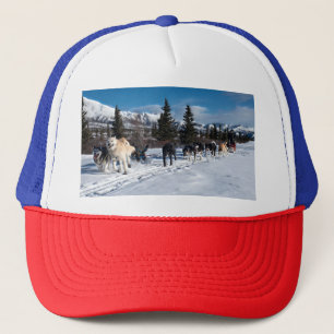 Gorra De Camionero Carrera congestionada de Perro Alaska Husky