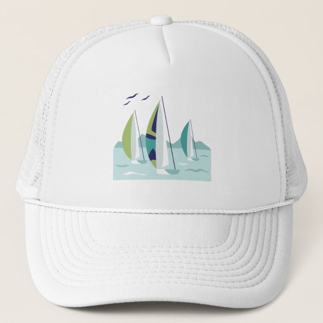 Gorra De Camionero Carrera de barcos de vela (Anverso)