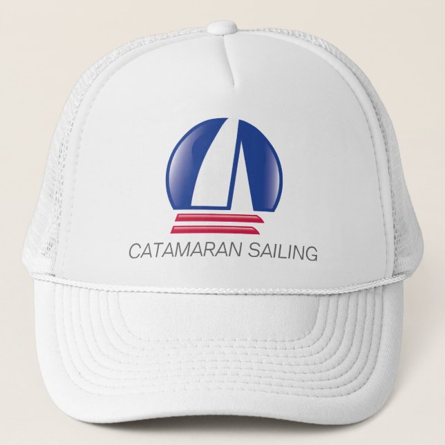 Gorra De Camionero Carreras_azul de navegación en catamarán (Anverso)