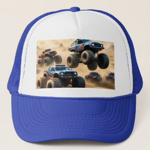 Gorra De Camionero Carreras De Camiones Monstruos En El Desierto,