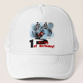 Gorra De Camionero Carreras de motocicletas Primer cumpleaños camiset