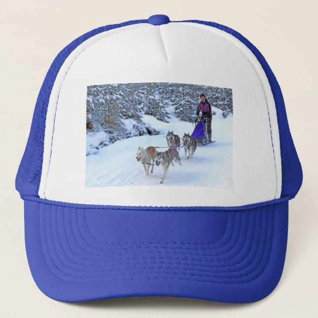 Gorra De Camionero Carreras de perro de trineo (Anverso)
