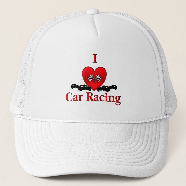 Gorra De Camionero Carreras del coche del corazón (Anverso)