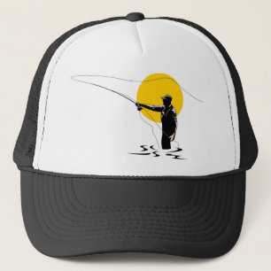 Gorra De Camionero Carrete del bastidor del pescador de la mosca con