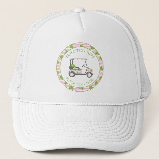 Gorra De Camionero Carro de golf de tortugas elegantes (Anverso)