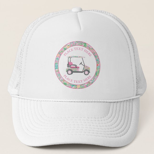 Gorra De Camionero Carro de Golf Preppy Palm Beach (Anverso)