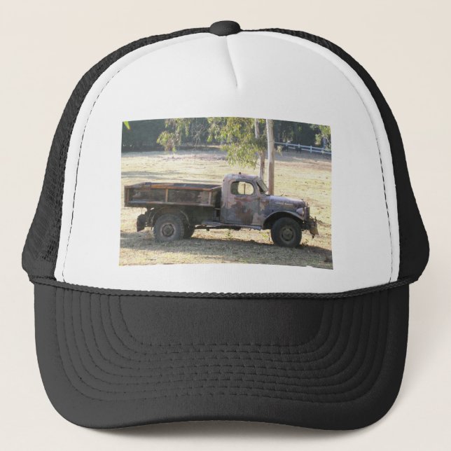 Gorra De Camionero Carro jubilado del poder, camioneta pickup vieja (Anverso)