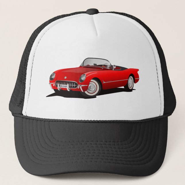 Gorra De Camionero Carro rojo clásico (Anverso)