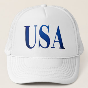 Gorra De Camionero Carta azul de EE.UU. Imprimir orgullo americano