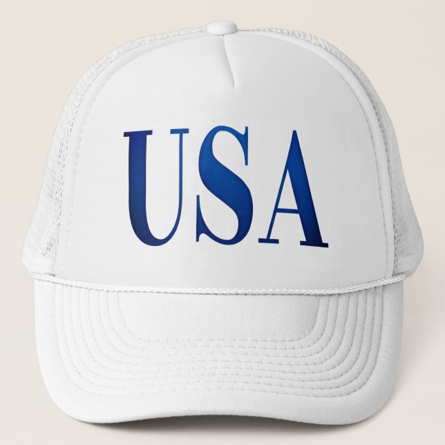 Gorra De Camionero Carta azul de EE.UU. Imprimir orgullo americano (Anverso)