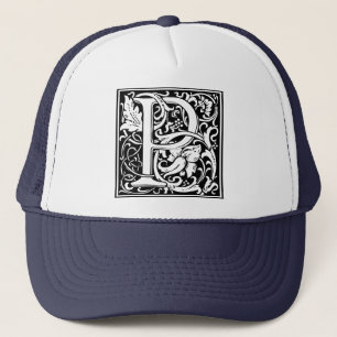 Gorra De Camionero Carta P Monograma medieval Art Nouveau