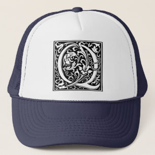 Gorra De Camionero Carta Q Monograma medieval Art Nouveau