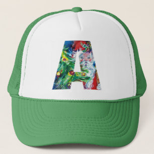 GORRA DE CAMIONERO CARTA / SANTA CON NAVIDAD ÁRBOL MONOGRAMA