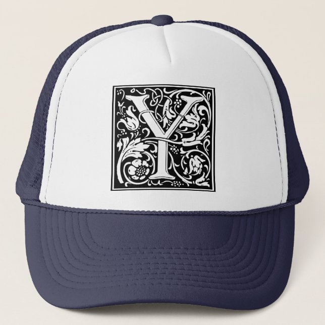 Gorra De Camionero Carta Y Monograma medieval Art Nouveau (Anverso)