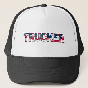 Gorra De Camionero Cartas de camionero con la bandera estadounidense