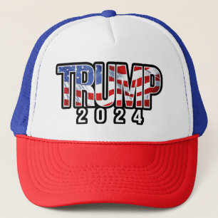Gorra De Camionero Cartas patrióticas por bloques de Trump 2024