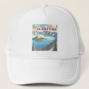 Gorra De Camionero Cartel de Crater Lake Vintage