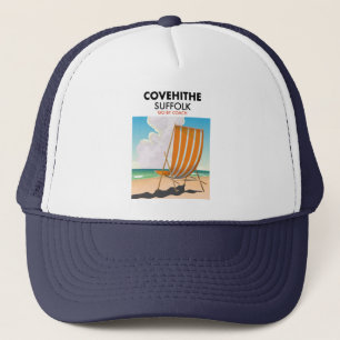 Gorra De Camionero Cartel de viaje de Covehithe suffolk beach T-Shirt