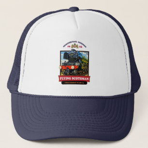 Gorra De Camionero Cartel Retro de la Locomotora de Vapor Flying Scot