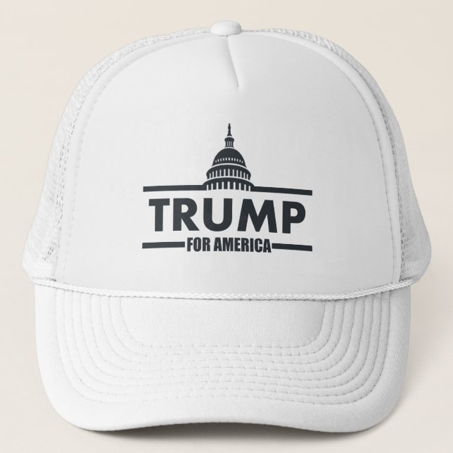 Gorra De Camionero Casa Blanca de Donald Trump (Anverso)