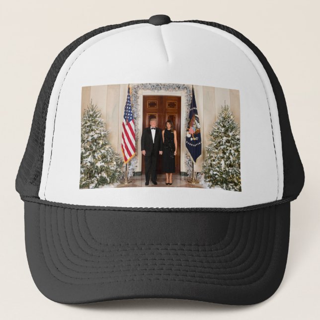 Gorra De Camionero Casa Blanca de los Navidades de Donald y Melania T (Anverso)