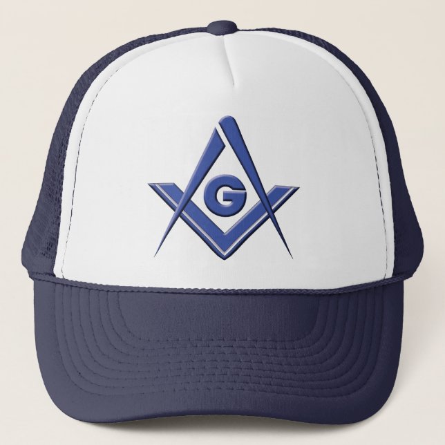 Gorra De Camionero Casa de campo azul moderna (Anverso)